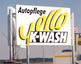 Leuchtwerbung Yello K-Wash